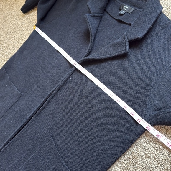 J. Crew 365 Sophie Merino Wool Blend Black Open Front Sweater Blazer - Picture 4 of 9